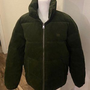 Levi's Olive Green Corduroy Medium-weight Zip-up Jacket